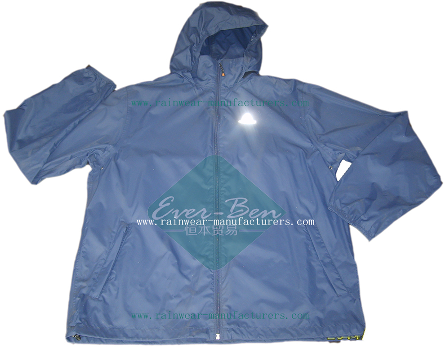 Polyester Lightweight Rain Jacket-Mens Rain Coats Polyester Jacket